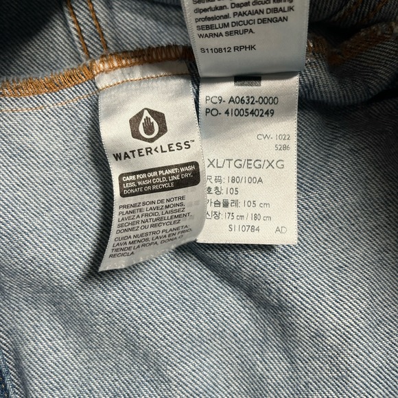 Levis Vintage Fit Hybrid Hooded Denim Trucker Hoodie Jean Jacket Mens XL - Picture 9 of 9